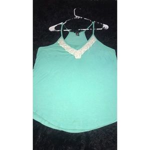 Teal rue 21 tank top